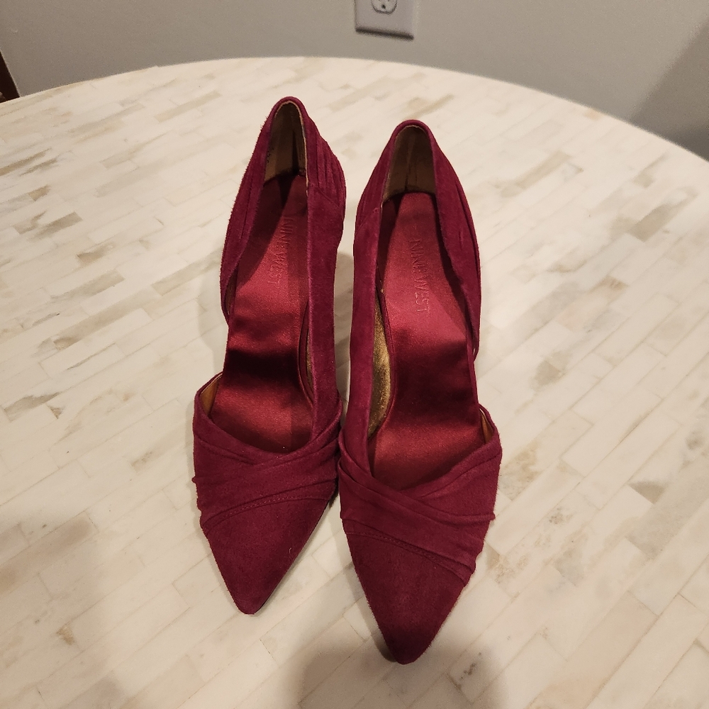 Nine West Burgundy Women's Heels